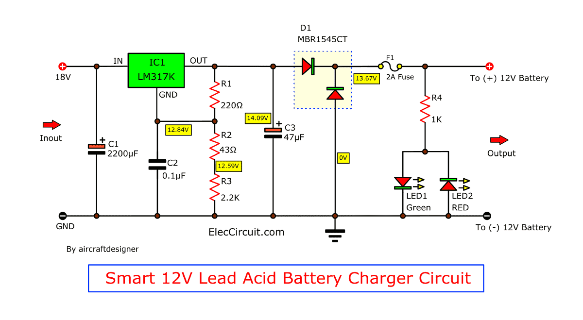 6v charging and backup circuit